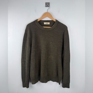 Buck Mason Seafarer Cotton Rib Crew Green Sweater Size Medium